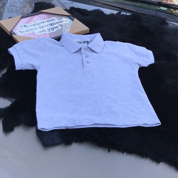 Authentic School Uniform Gray Short Sleeves Polo Shirt Boys 6 - Picture 3 of 9